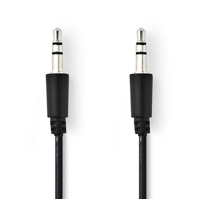 Stereo-Audiokabel | 3,5 mm Male Dun - 3,5 mm Male Dun | 1,0 m | Zwart