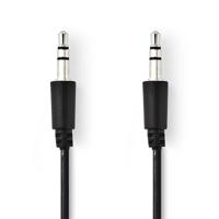 Stereo-Audiokabel | 3,5 mm Male Dun - 3,5 mm Male Dun | 1,0 m | Zwart - thumbnail