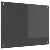 VidaXL Keuken spatscherm donkergrijs 80 x 60 cm gehard glas - thumbnail