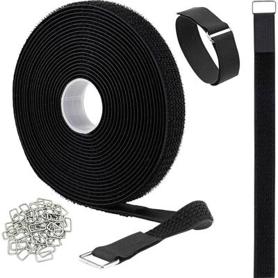 Quadrios 25CA576 Klittenband Om te bundelen Haak- en lusdeel (l x b) 10 m x 20 mm Zwart 10 m