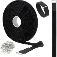 Quadrios 25CA576 Klittenband Om te bundelen Haak- en lusdeel (l x b) 10 m x 20 mm Zwart 10 m - thumbnail