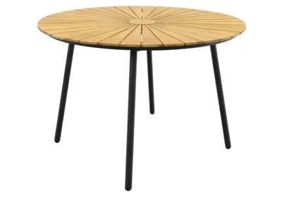 Lavras Dave Teak Tuintafel 150 cm Rond Vita