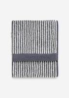 Marc O'Polo Marc O'Polo Timeless Tone Stripe Gastendoek Marine/Silver 30x50 - thumbnail