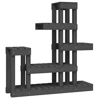 VidaXL Plantenstandaard 92x25x97 cm massief grenenhout grijs - thumbnail