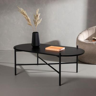 Nohr Ovale Salontafel 'Tieshia' 120 x 60cm, kleur Zwart