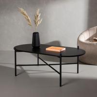 Nohr Ovale Salontafel 'Tieshia' 120 x 60cm, kleur Zwart - thumbnail