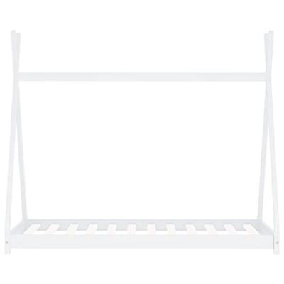 Kinderbedframe massief grenenhout wit 80x160 cm Kinderbedframe massief grenenhout wit 80x160 cm