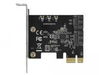 DeLOCK 2 port SATA PCI Express Card adapter - thumbnail