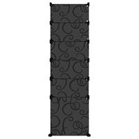 VidaXL Schoenenrek 94x37x125 cm polypropeen zwart - thumbnail