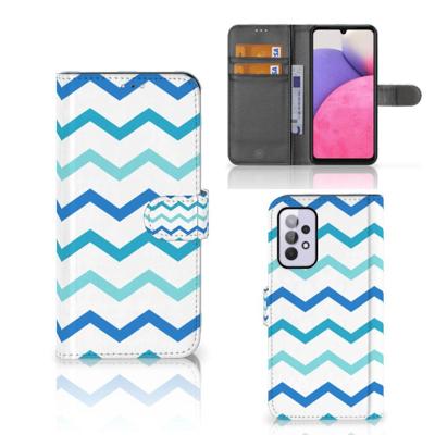 Samsung Galaxy A33 5G | Telefoon Hoesje | Zigzag Blauw Samsung Galaxy A33 5G | Telefoon Hoesje | Zigzag Blauw