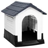 VidaXL Hondenhok 57x68x66 cm polypropeen grijs - thumbnail