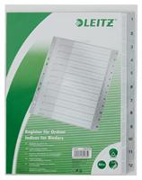 Leitz 1282 Register DIN A4, Bovenbreedte 1-12 Polypropyleen Grijs 12 tabbladen 12820000 - thumbnail