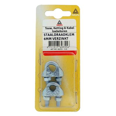 Staaldr.klem verz 8mm 2st Deltafix - Deltafix Staaldr.klem verz 8mm 2st Deltafix - Deltafix