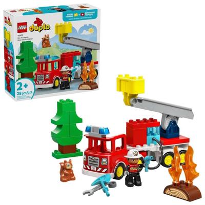 LEGO DUPLO brandweertruck met slang en brandweerman 10473