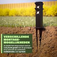 Tuincontactdoos Zwart 4 Stekker 38x12,5x12,5cm - thumbnail