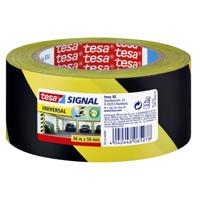 Tesa waarschuwingstape Universal, ft 50 mm x 66 m, geel/zwart - thumbnail
