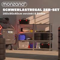 Monzana Opbergrek metaal tot 700kg draagkracht-monteren zonder schroeven (set van 2 stuks) - thumbnail