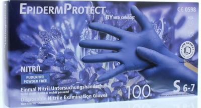 Nitriel onderzoekhandschoen poedervrij S blauw 100 Stuks