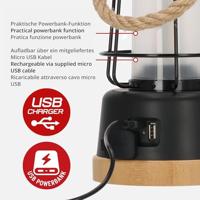 Brennenstuhl 1171800 Oplaadbare Campinglamp Cal 1 Met Henneptouw En Bamboevoet (370 Lm, Ip44, Brandtijd Tot 75h, Dimbaar, Instelbare Lichtkleur) - thumbnail