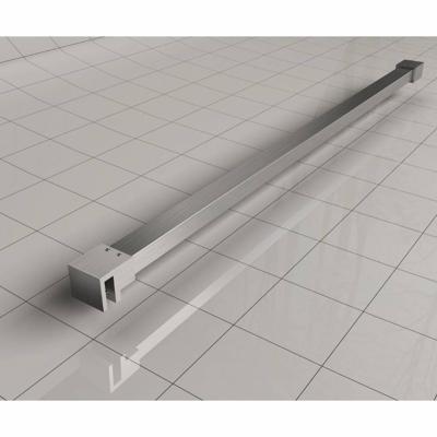 Wiesbaden Slim | profielset 200 cm + 120 cm stabilisatiestang | Incl.Glas- en muurkoppeling | Geborsteld staal Wiesbaden Slim | profielset 200 cm + 120 cm stabilisatiestang | Incl.Glas- en muurkoppeling | Geborsteld staal