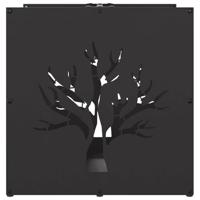 Brandhoutrek 40x40x40 cm koudgewalst staal zwart - thumbnail