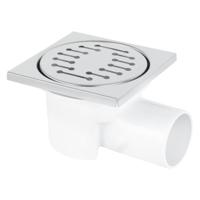 Doucheput Differnz Basic 100x100mm Zijuitlaat 49mm - thumbnail