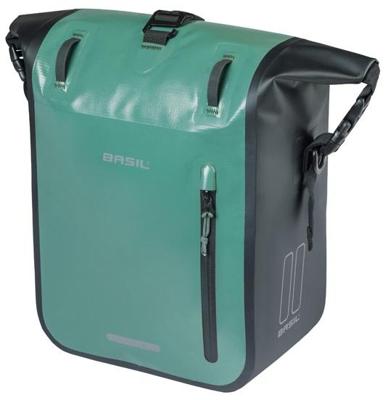 Basil Enkele fietstas rivo m tarpaulin mik 12-15l 14 x 25 x 38 cm - groen/zwart Basil Enkele fietstas rivo m tarpaulin mik 12-15l 14 x 25 x 38 cm - groen/zwart