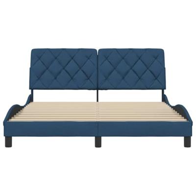 Bedframe zonder matras stof blauw 160x200 cm