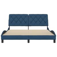 Bedframe zonder matras stof blauw 160x200 cm - thumbnail