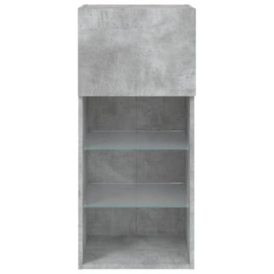 Tv-meubel met LED-verlichting 40,5x30x90 cm betongrijs