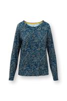 Pip Studio Tina Top Lange Mouw Daisy Dreams Blauw XS - thumbnail