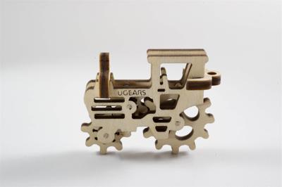 Ugears sleutelhangers U-Fidget 5 cm hout bruin 4-delig