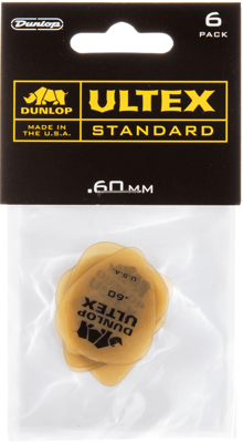 Dunlop 421P60 Ultex Standard Plectrum 0.60mm 6-Pack