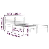 Bedframe massief grenenhout wit 120x200 cm - thumbnail