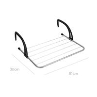 Metaltex Favonio Radiator-Balkon Droogrek 3 m Drooglijn Zilver/Zwart - thumbnail
