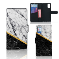 Samsung Galaxy A41 | Bookcase | Marmer Wit Zwart - Origineel Cadeau Man - thumbnail