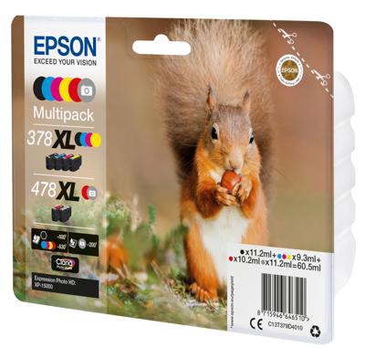 Epson 478XL (C13T379D4010) Inktcartridge 6-kleuren Voordeelbundel Hoge capaciteit