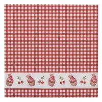 Clayre & Eef Servetten papier 33x33 cm (20) rood wit papier vierkant muffin - thumbnail