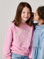 Sweater voor meisjes met lange mouwen zachtpaars - thumbnail