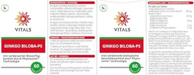 Ginkgo Biloba-PS - 60 tabletten - thumbnail