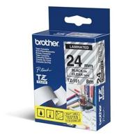 Labeltape Brother TZe, TZ TZe-151 Tapekleur: Transparant Tekstkleur:Zwart 24 mm 8 m - thumbnail