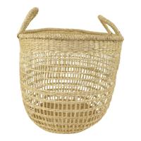 Mand van Zeegras Handvatten Open Vlechtwerk (Medium) - thumbnail