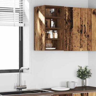 Hangkast Riga 30x29,5x60 cm bewerkt hout oud houtkleurig