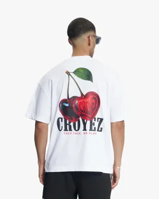 Croyez Cerise D'Amour T-Shirt Heren Wit - Maat XS - Kleur: Wit | Soccerfanshop Croyez Cerise D'Amour T-Shirt Heren Wit - Maat XS - Kleur: Wit | Soccerfanshop