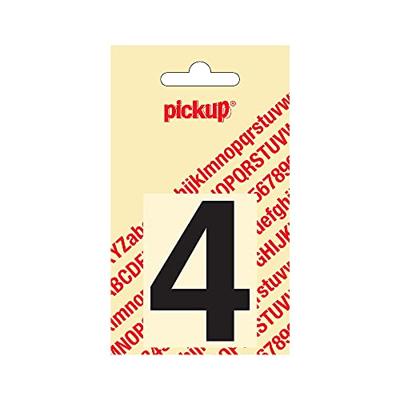 Deco cijfer 4 helvetica zwart 60 mm Pickup - Pickup
