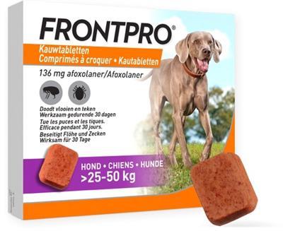 Frontpro 136mg Hond 25-50kg 3 Kauwtabletten