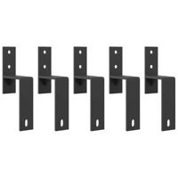 Doos met onderdelen voor schuifdeur 183 cm staal zwart - thumbnail