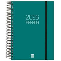 Agenda Finocam OPAQUE Groen A5 15,5 x 21,2 cm 2026 - thumbnail