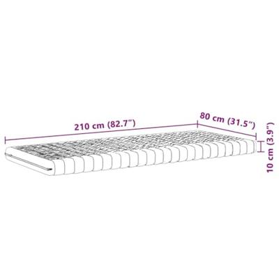 Schuimmatras 7 zones hardheid 20 ILD 80x210 cm wit - thumbnail