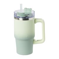 Drinkbeker thermo met draaideksel - groen - 600 ml - thumbnail